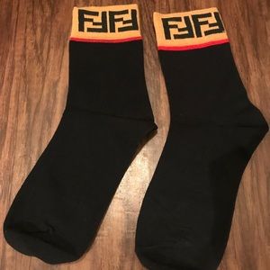 👑Black Fendi Socks